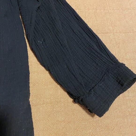 Lala Made Me Do It Oversized Button Up in Black S/M - Picture 5 of 6